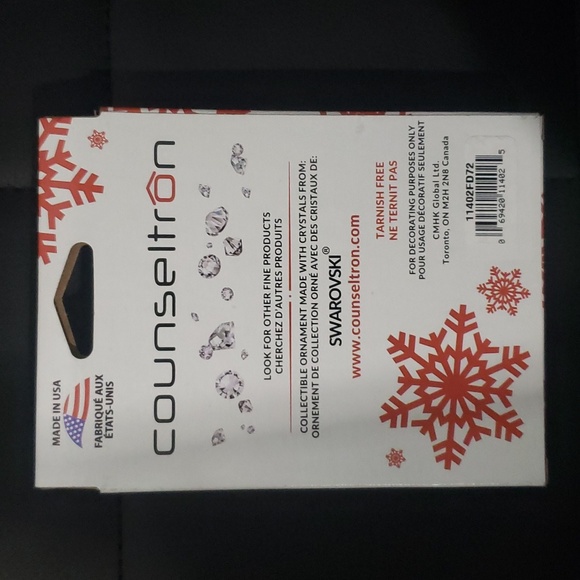 Swarovski crystals Christmas ornament romantic font letter "I" - Picture 2 of 5